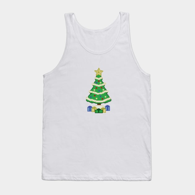 Video Game Style Christmas Tree Tank Top by WarriorWoman